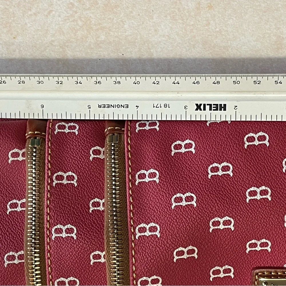 Dooney & Bourke Red Crossbody Bag with Geometric Pattern - Picture 10 of 12